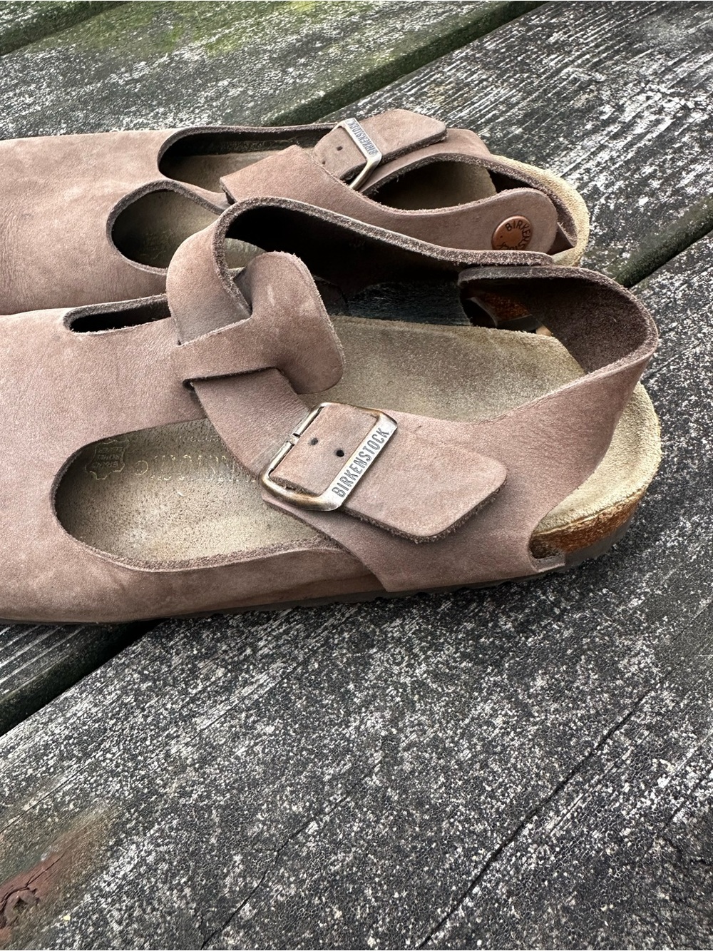 Birkenstock Bonn Slingback Suede Clogs in Taupe Brown size 41, women's 10 - Picture 9 of 10